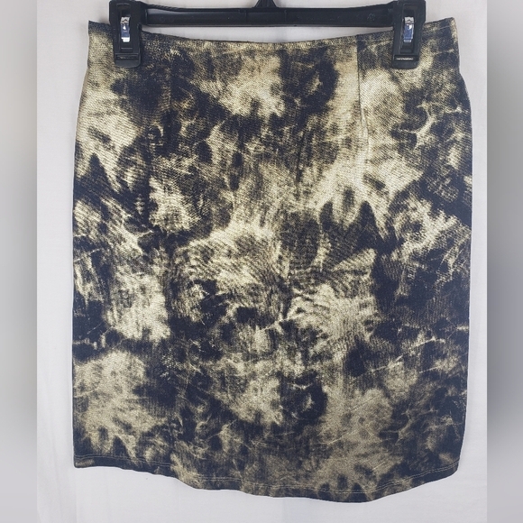 NWT Rave 4 Real Blue and Metallic Gold Y2K  Skirt Sz M - Picture 2 of 9